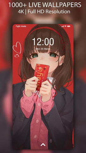 Anime Girl Live Wallpaper - Auto Change Wallpaper screenshot 3