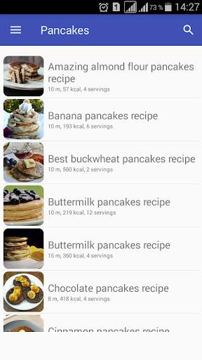 Pancakes recipes with photo offline screenshot 1
