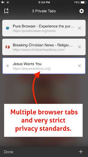 Pure Browser - World's first Christian web browser screenshot 5
