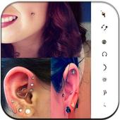 Piercing photo maker icon