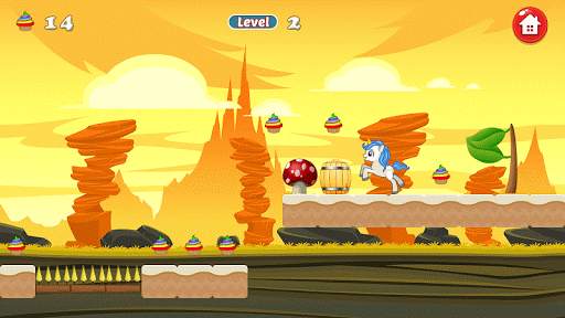 Unicorn Dash Attack: बच्चों के लिए यूनिकॉर्न खेल स्क्रीनशॉट 3