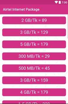 Airtel Internet Package screenshot 1