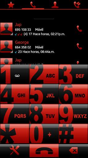 THEME SWIPE DIALER CHESS RED screenshot 1