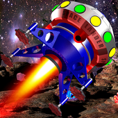 Jet Flight. Adventure in space. icon