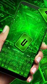 Neon Green Light Animated Keyboard Theme screenshot 1