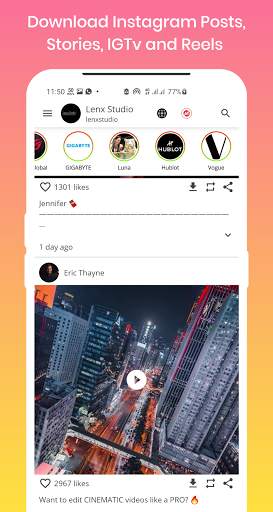 GBinsta - Saver for Instagram, IGTV, Story & Reels screenshot 1