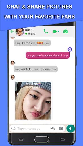 Black pink fake call video stimulation screenshot 6