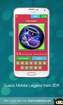 Guess Mobile Legend Items 2019 screenshot 1