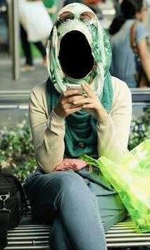 Hijab Lady Jeans Style Photo Frames screenshot 2