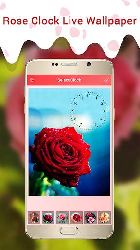 Rose Clock Live Wallpaper screenshot 2