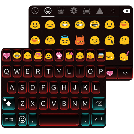 Red Love Emoji Keyboard Theme icon