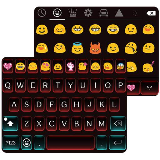 Red Love Emoji Keyboard Theme 1.3.4