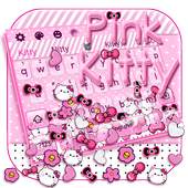 Pink Kitty Gravity Keyboard Theme 10001019