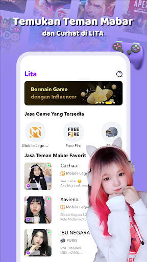 Lita - Jasa Teman Mabar screenshot 1