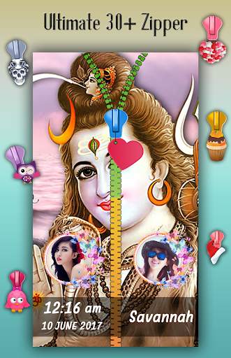 Lord Shiva Zipper Lock Screen 4 تصوير الشاشة