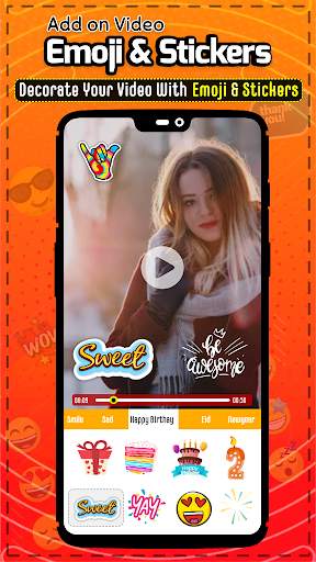 Add text to video: Text editor, watermark on video screenshot 1