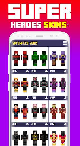 Superhero Skins 1 تصوير الشاشة