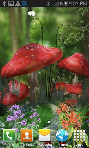 Red Mushroom Live Wallpaper screenshot 2