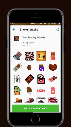 Chocolate Sticker Pack for whatsapp screenshot 4