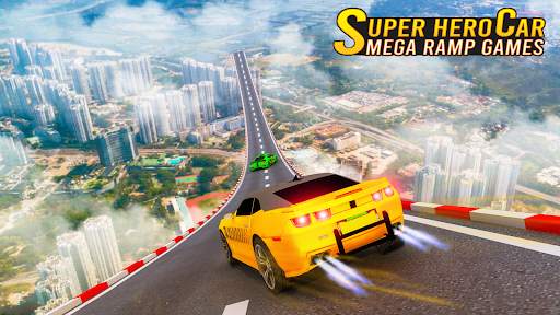 Superhero Car: Mega Ramp Games screenshot 6