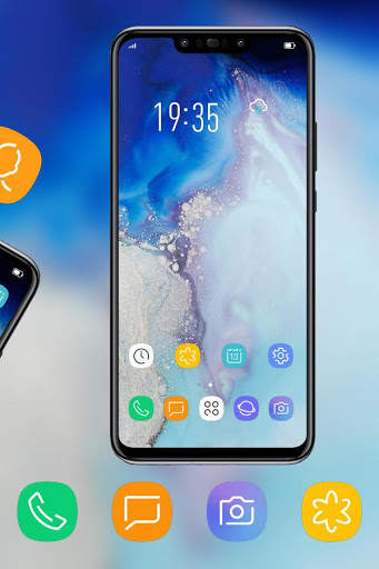Blue Jade theme one plus 7 hd note 10 launcher screenshot 2