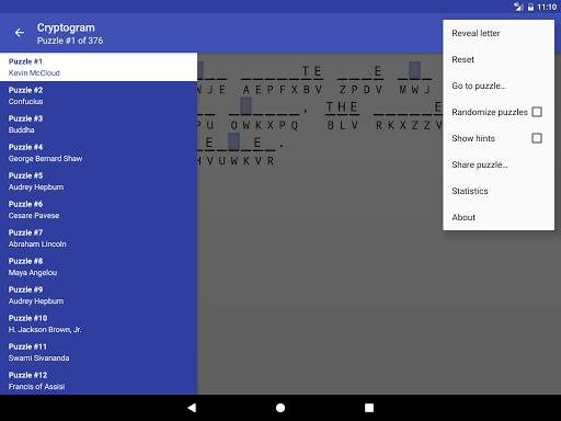 Cryptogram - puzzle quotes screenshot 15