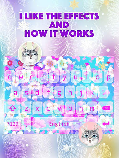 Cherry Blossom Keyboard Theme for Girls screenshot 3