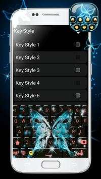 Neon Butterflies Keyboard screenshot 2