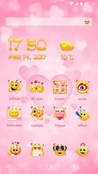 Emoji Theme - Pink Emoji Theme for Android FREE screenshot 1