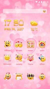 Emoji Theme - Pink Emoji Theme for Android FREE screenshot 1