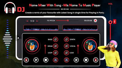 DJ Name Mixer with Song - Mix Name to Music Player screenshot 1