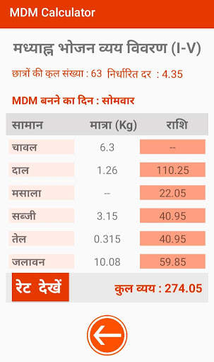 MDM Calculator (Bihar) screenshot 3