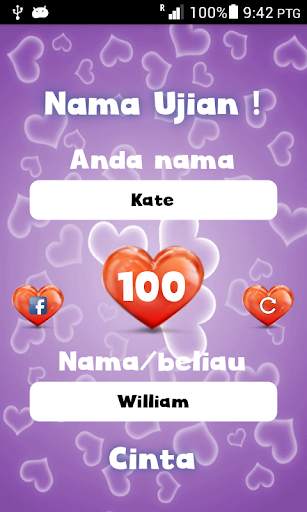 Ujian Cinta Nama - gurauan - Prank App screenshot 2
