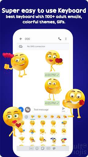 Adult Emoji Sticker Keyboard for Lovers स्क्रीनशॉट 5