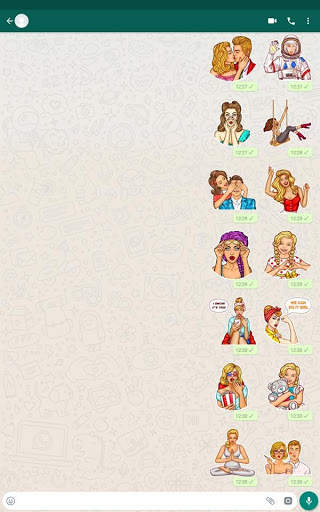 Pin-up Girl Stickers Set screenshot 2
