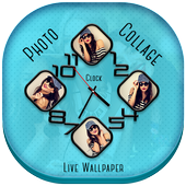 Photo Collage Clock Live Wallpaper icon