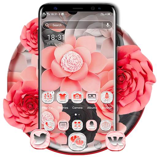 Rose Flower Beautiful Launcher Theme 1.0.1