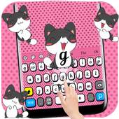 Cute Pink Kitty Keyboard 10001006