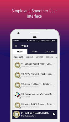 Wired: Audio Video Player Online FM Radio Player screenshot 2