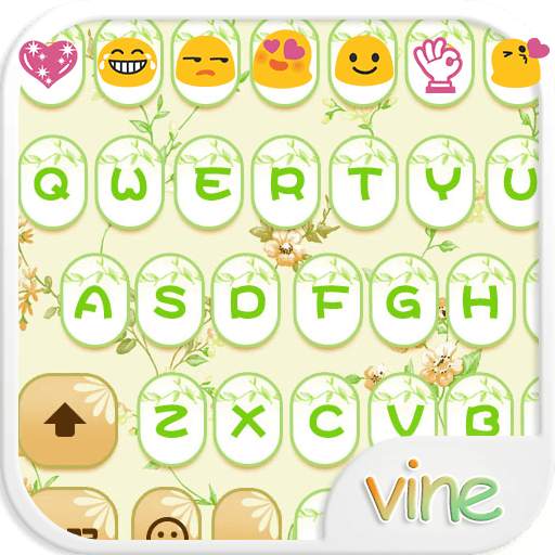 Green Vine Emoji Keyboard Skin 1.3.5