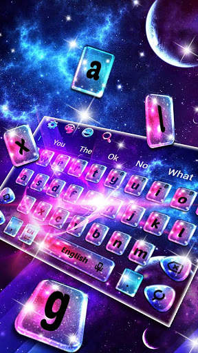 Colorful Glass Galaxy Keyboard screenshot 1