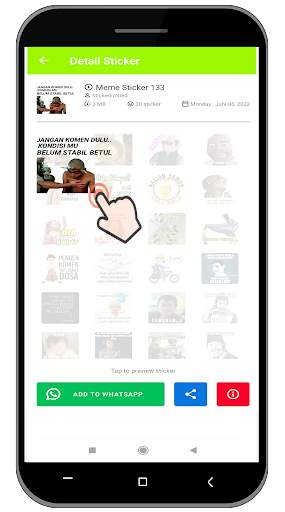 Perang Gambar Wa WAStickerApp screenshot 5