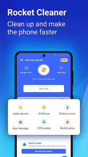 Rocket Cleaner & Virus Scan screenshot 1