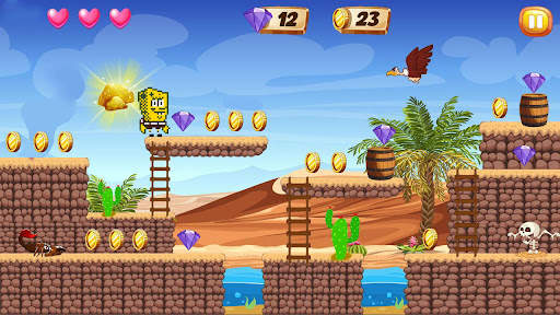 Sponge Adventure Jungle Dash скриншот 1