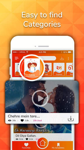 MyPic - Lyrical Video Maker & Indian Short Video screenshot 1