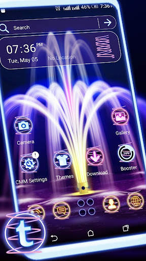 Neon Fountain Light Theme screenshot 1
