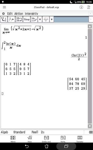 CASIO ClassPad screenshot 3