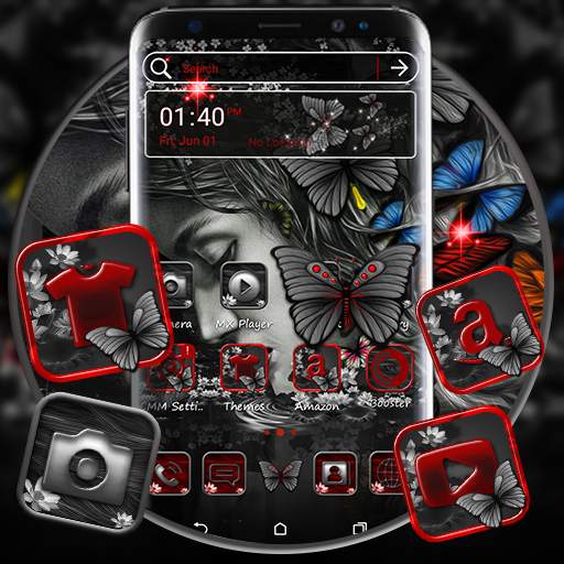 Abstract Girl Launcher Theme 4.1