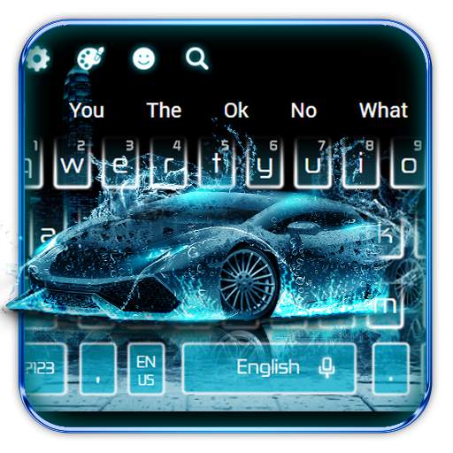 Neon Rainwater Luxury Car Keyboard Theme 10001002