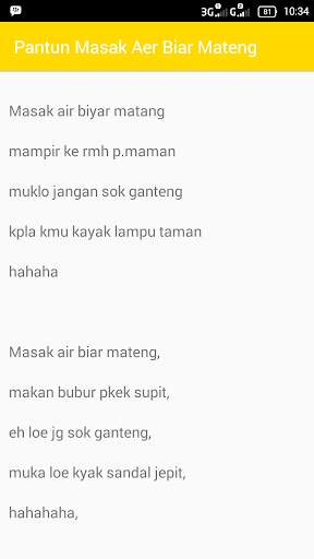 Kumpulan Pantun Lucu Humor screenshot 11